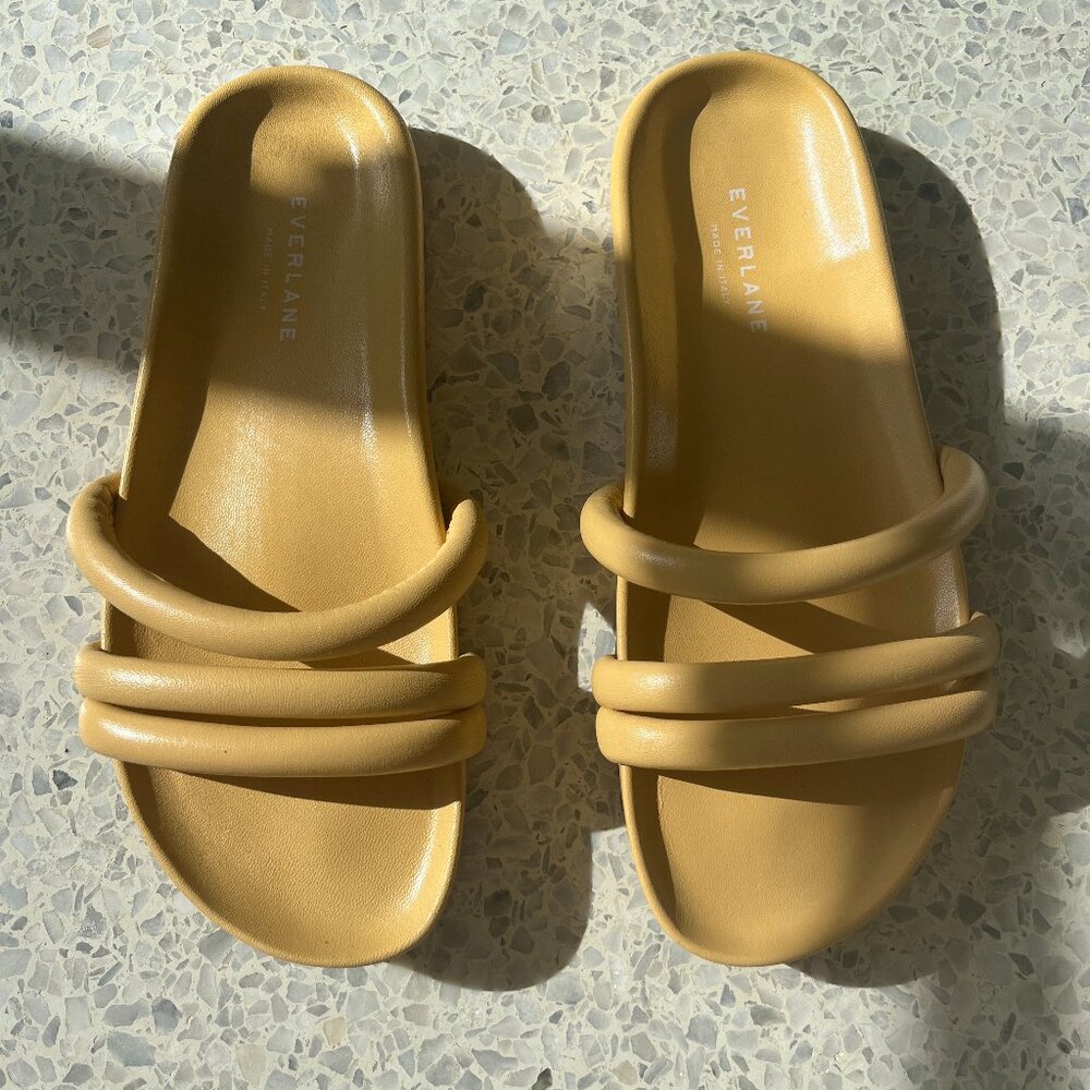 Everlane | The Form Three-Strap Sandal Slides in Apricot Size 7